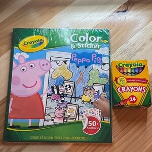 Crayola Peppa Pig Color & Sticker Set with box of 24 Crayons